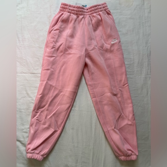 NIKE Girls Hoodie & Jogger 2 Piece Set Pink Size Medium Loose Fit - Picture 3 of 7